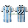 Maillot de Supporter Argentine Lautaro Martinez 22 Domicile Coupe du Monde 2022 Pour Homme